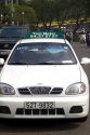 Taxi on the street in Ho Chi Minh City, Vietnam.