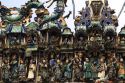Detail of the Quan Am Pagoda, a famous Chinese temple in the Cholon district of Ho Chi Minh City, Vietnam.