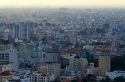 Cityscape views of a smoggy Ho Chi Minh City from atop the Saigon Trade Center skyscraper, Vietnam.