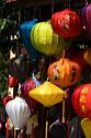 Colorful silk lanterns being sold in Hoi An, Vietnam.