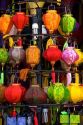 Colorful silk lanterns being sold in Hoi An, Vietnam.