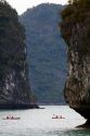 Sea kayaking in Ha Long Bay, Vietnam.