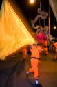 Dragon dance performance during Tet Lunar New Year celebrations in Ho Chi Minh City, Vietnam.