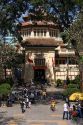Buildings and visitors at the Saigon Zoo and Botanical Gardens in Ho Chi Minh City, Vietnam.