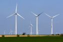 Wind turbines of the Smoky Hills Wind Farm in Ellsworth County, Kansas, USA.