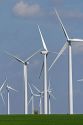 Wind turbines of the Smoky Hills Wind Farm in Ellsworth County, Kansas, USA.