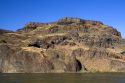 Rock formations along the Snake River near Swan Falls Dam in Ada County, Idaho, USA.