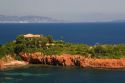Coastal view of the Mediterranean Sea near Frejus in Southern France.