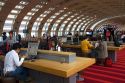 Interior of terminal E in the Paris-Charles de Gaulle Airport, Paris, France.