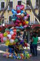 Street vendor selling balloons in the city of Puebla, Puebla, Mexico.