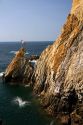 The La Quebrada Cliff Divers perform for the public from the cliffs of La Quebrada in Acapulco, Guerrero, Mexico.