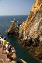 The La Quebrada Cliff Divers perform for the public from the cliffs of La Quebrada in Acapulco, Guerrero, Mexico.