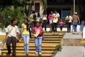 Mexican college students on the campus of Universidad Autonoma de Guerro located in Acapulco, Guerrero, Mexico.