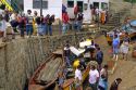 Fishermen unload their boats at Concon, Valparaiso, Chile.