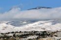 Snow covered foothills above the city of Boise, Idaho.