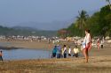 People on the beach at Tamarindo on the Northern Pacific Coast of Costa Rica.