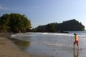 Woman walking on the beach at Manuel Antonio National Park in Puntarenas province, Costa Rica.