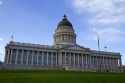 The Utah State Capitol building located on Capitol Hill in Salt Lake City, Utah, USA.