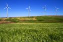 The Condon wind farm located near the town of Condon in central Oregon, USA.
