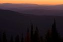 Sunset from the summit of Green Mountain along the historic Magruder Corridor road that devides the Frannk Church-River of No Return Wilderness Area and the Selway-Bitterwoot Wilderness in Idaho, USA.