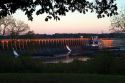 The Wilson Dam spanning the Tennessee River between Lauderdale County and Colbert County in the state of Alabama, USA.