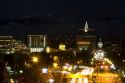 View of downtown Boise on a winter night, Idaho, USA.