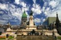 Monument to the Two Congresses in front of the Argentine National Congress building in Buenos Aires, Argentina.