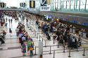 Departure hall of the Ministro Pistarini International Airport in Buenos Aires, Argentina.