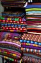Textiles being sold at a market in Lima, Peru.