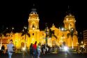 Basilica Cathedral at the Plaza Mayor or Plaza de Armas of Lima, Peru.