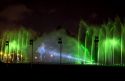 Water fountains light up at night in the Magic Circuit of Water park in Lima, Peru.