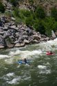 Kayaking the Payette River in Idaho, USA.