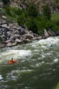 Kayaking the Payette River in Idaho, USA.