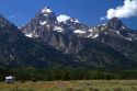 Scenic view of the Teton Range inside Grand Teton National Park located in northwestern Wyoming, USA.