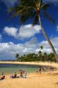Poipu Beach Park on the southern coast of Kauai island, Hawaii, USA.