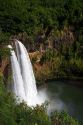 Wailua Falls located on the Wailua River in Wailua River State Park on the eastern side of the island of Kauai, Hawaii, USA.