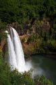 Wailua Falls located on the Wailua River in Wailua River State Park on the eastern side of the island of Kauai, Hawaii, USA.