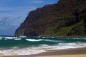 Polihale Beach and State Park located on the western side of the island of Kauai, Hawaii, USA.