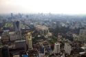 View of the Bangkok cityscape taken from the Baiyoke Tower II showing air pollution and smog, Thailand.