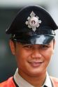 Traffic officer in uniform, Bangkok, Thailand.