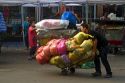 Merchant street vendors in Bangkok, Thailand.