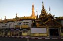 Sule Paya located in the heart of downtown (Rangoon) Yangon, (Burma) Myanmar.