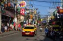 Street scene at Chaweng beach village on the island of Ko Samui, Thailand.