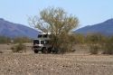 RV camping at Quartzsite, Arizona, USA.