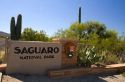 Entrance to the Saguaro National Park, Rincon Mountain District in Southern Arizona.