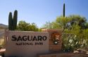 Entrance to the Saguaro National Park, Rincon Mountain District in Southern Arizona.