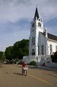 Ste. Anne Catholic Church on Mackinac Island located in Lake Huron, Michigan, USA.