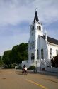 Ste. Anne Catholic Church on Mackinac Island located in Lake Huron, Michigan, USA.
