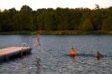 Summer swimming at the city park in Empire, Michigan, USA.