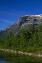 Scenic view along the Going-to-the-Sun Road in Glacier National Park, Montana, USA.